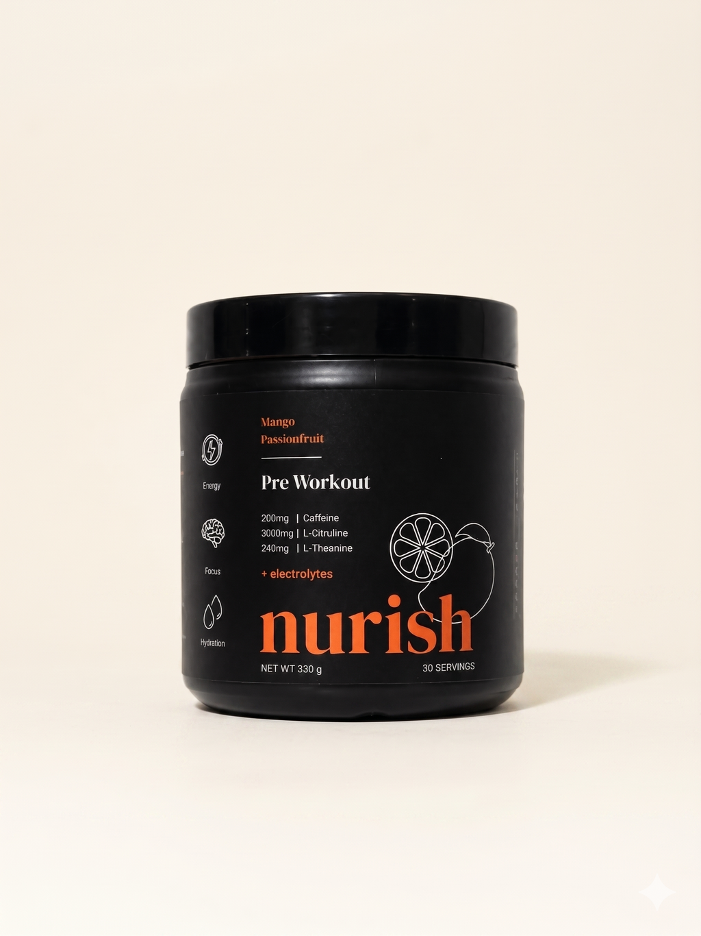 Nurish Pre-Workout Mango Passionfruit