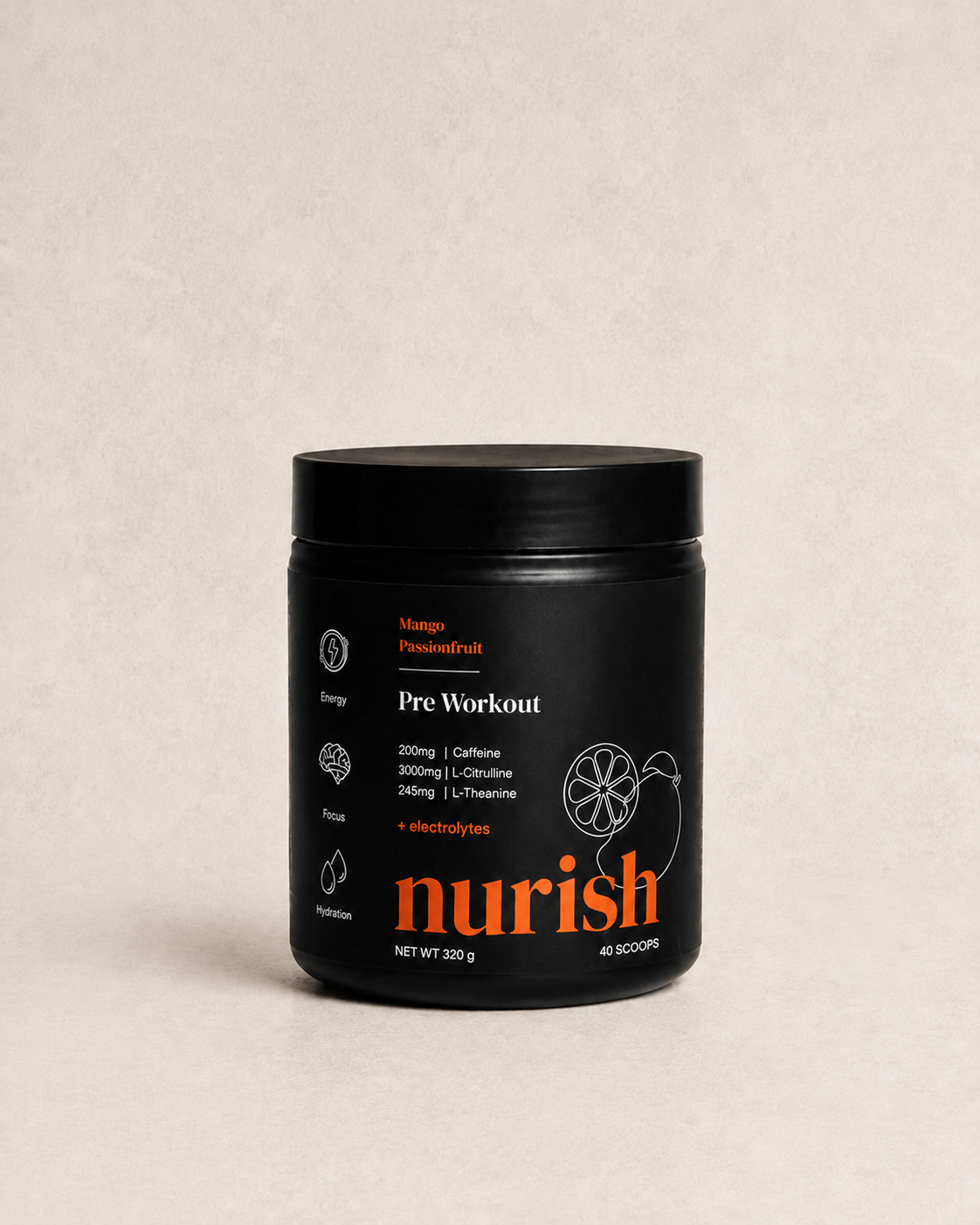 Nurish Pre-Workout Mango Passionfruit